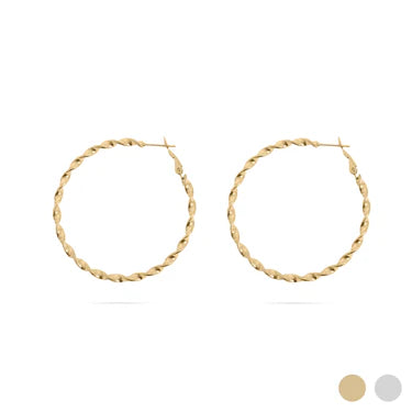 30mm Twist Hoop Earrings - X2518