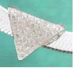 Sterling Silver Triangular CZ Slider - X5452