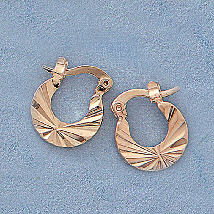 10mm Starburst Hoop Earrings