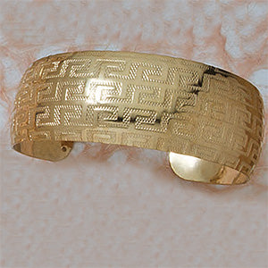 35mm Greek Key Cuff Bangle - XB391