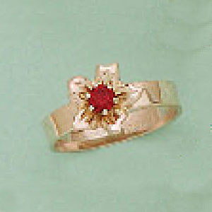 Wide Floral Austrian Crystal Ring - XQ014