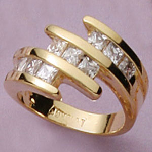 Triple Row CZ Elegant Ring - XR446