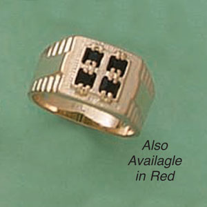 Four Stone Ruby Red Ring - XR572