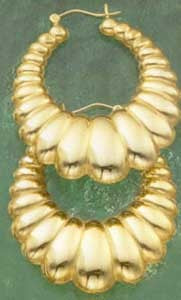 Large Puffed Shrimp Earrings - X2407