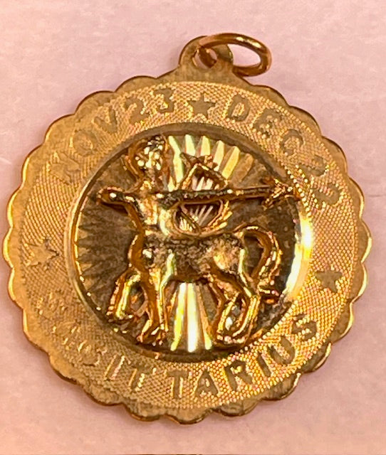 25mm 3-D Horoscope Pendant - X5024