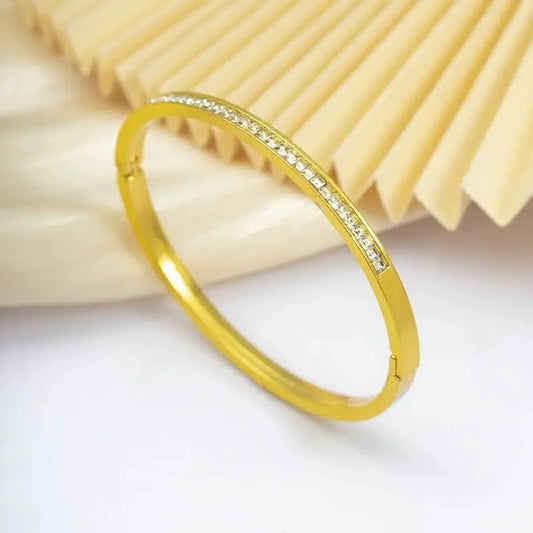 6mm CZ Eternity Open & Close Bangle - XB449