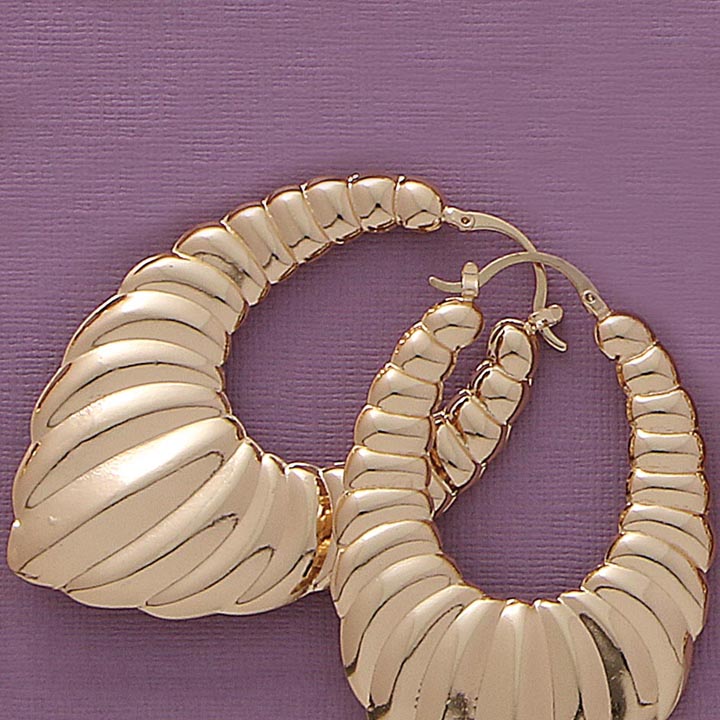 Large Puffed Earrings