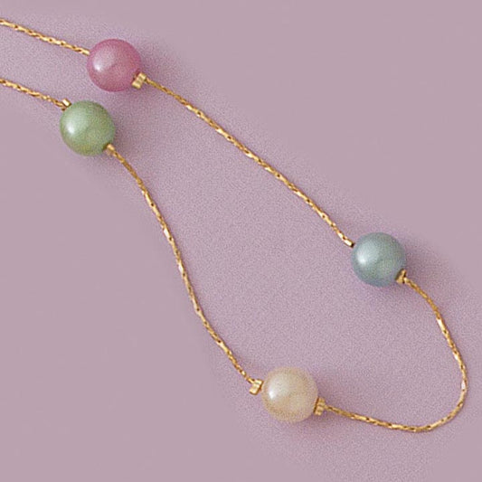 Multi-Color Faux Pearl Necklace