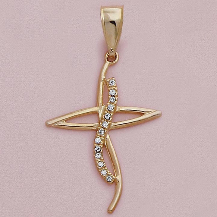 CZ Cross Religious Pendant - X5784