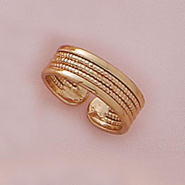 Ribbed Toe Ring - XR623