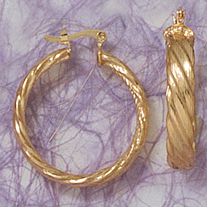 Twisty 35mm Hoop Earrings - X2306