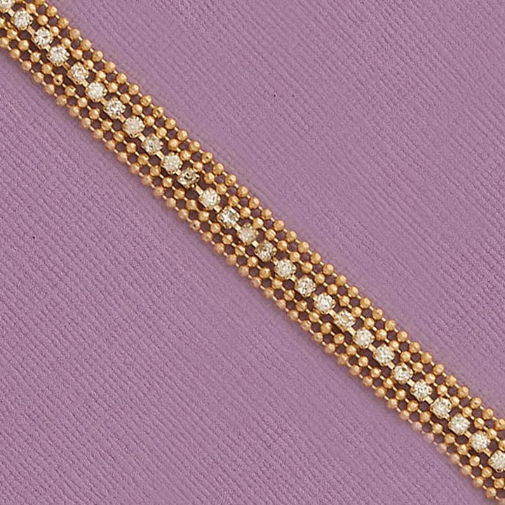 12mm CZ & Beads 7.5" Bracelet - X4397