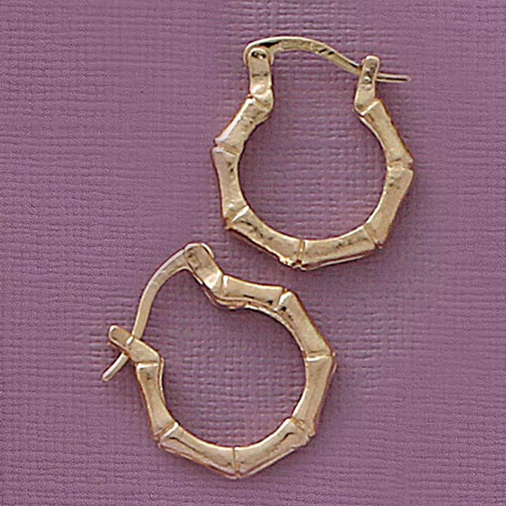 Puffed Small Bamboo Earrings