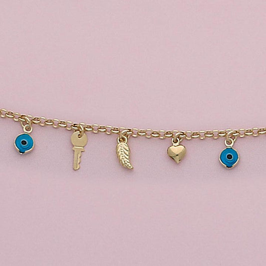 Dangling Charm 10" Anklet - X4402