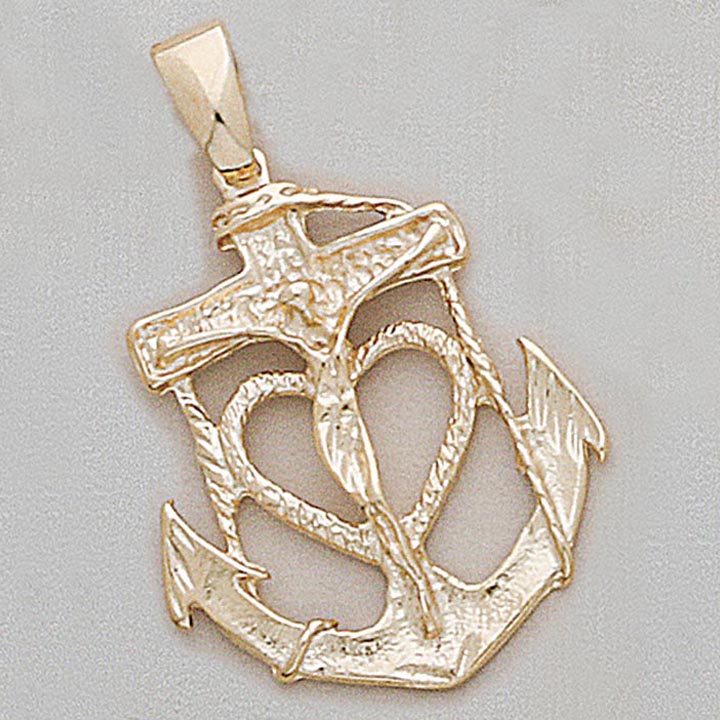 Crucifix Anchor 42mm Pendant - X5837