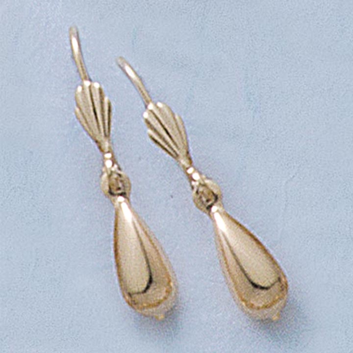 Tear Drop Dangling French-Back Earrings