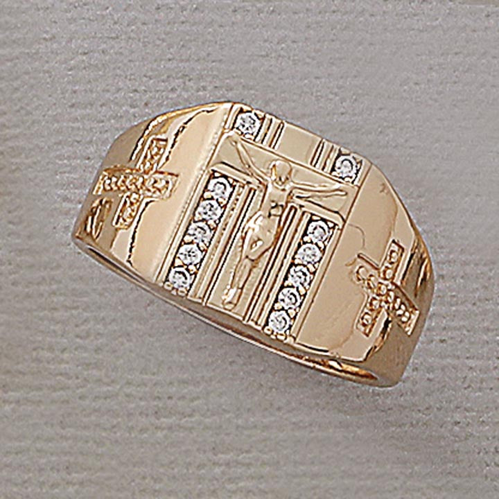 CZ Crucifix Ring