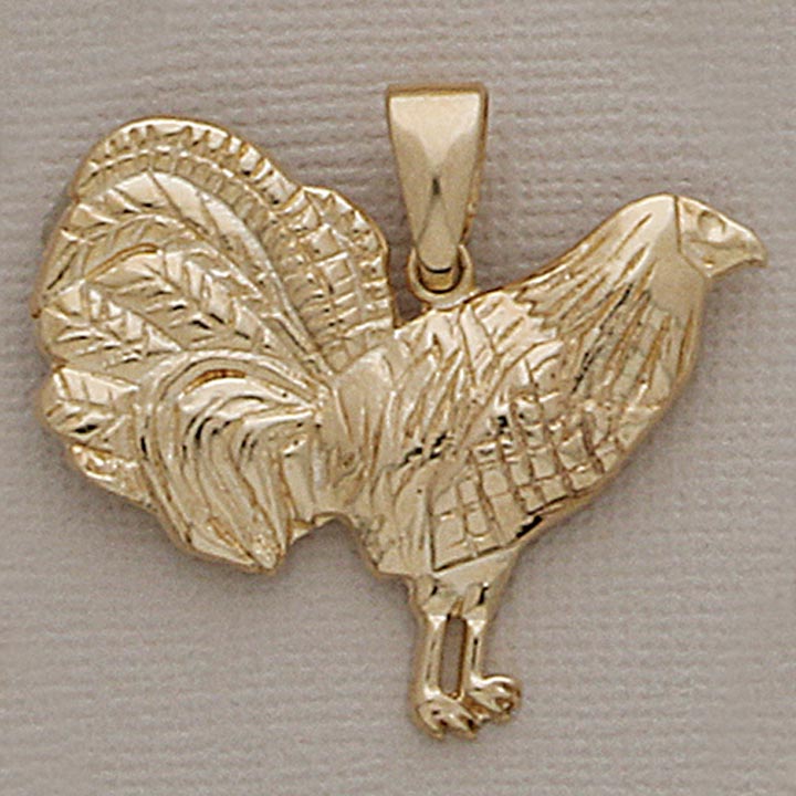 37mm Religious Rooster Pendant - X5852