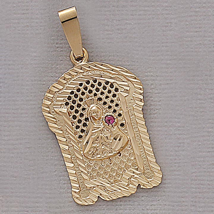 30mm Ruby Religious Pendant
