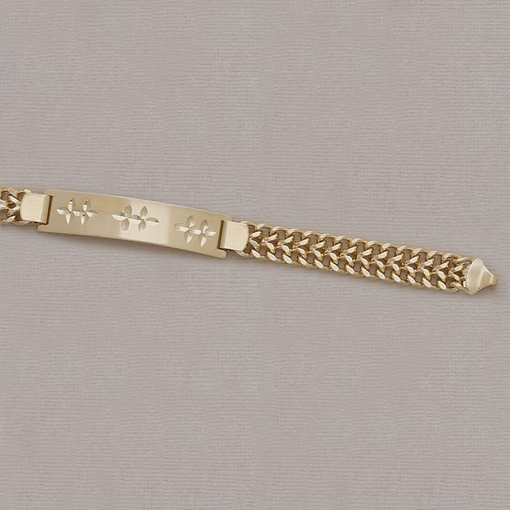 10mm Diamond-Cut Plate 8.5" Bracelet
