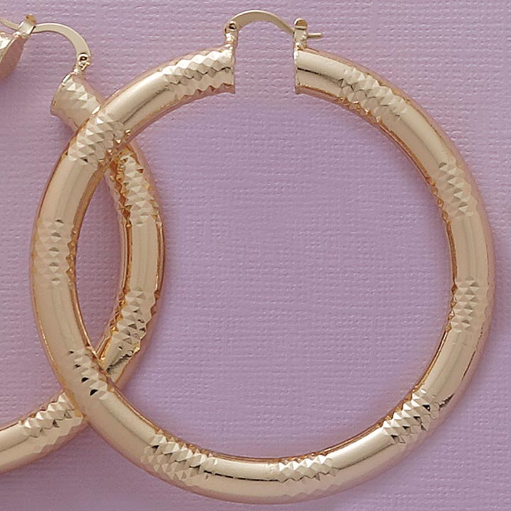 70mm Thick Hoop Earrings