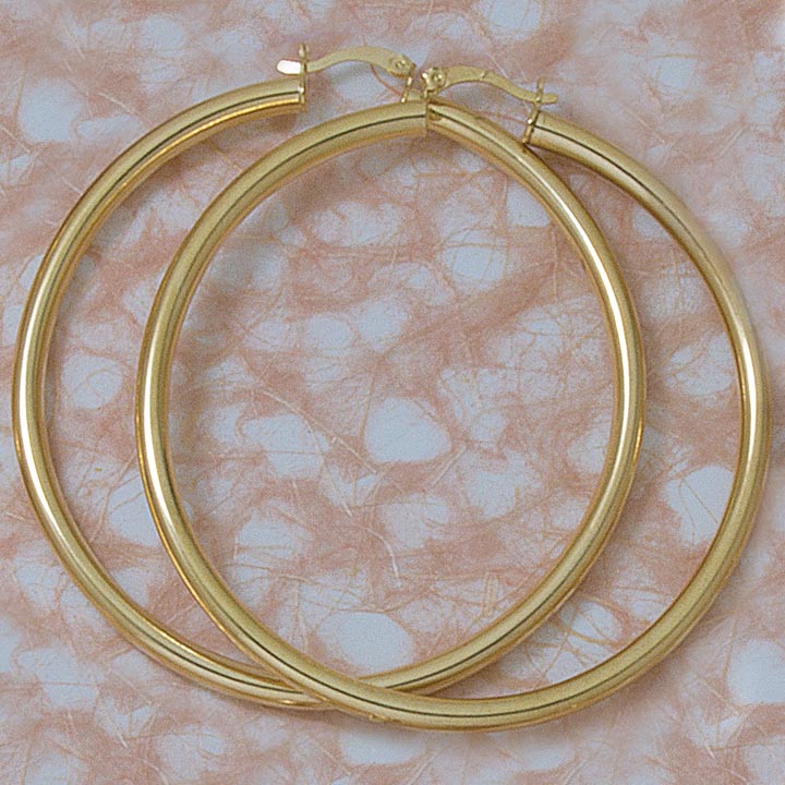 72mm Hoop Tubular Earrings
