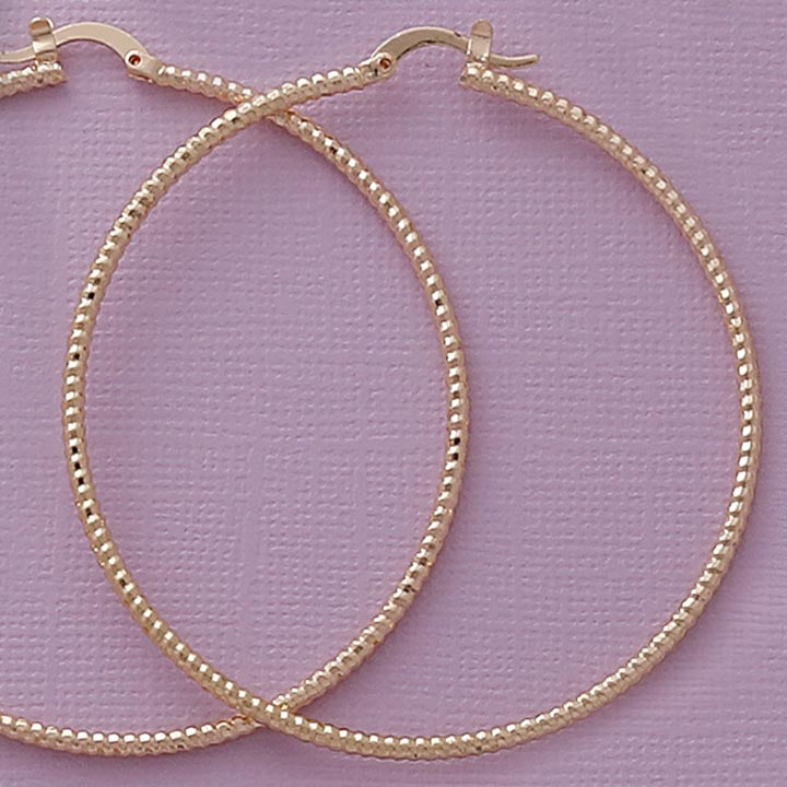 58mm Beaded Hoop Earrings