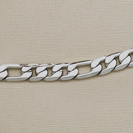 SS 12mm Figaro Bracelet or Necklace