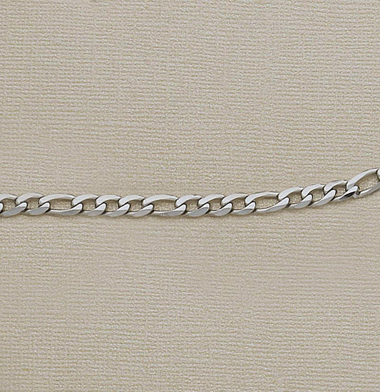 SS 6mm Figaro 18" Necklace