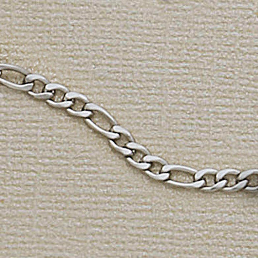 3mm SS Figaro Necklace - X3298