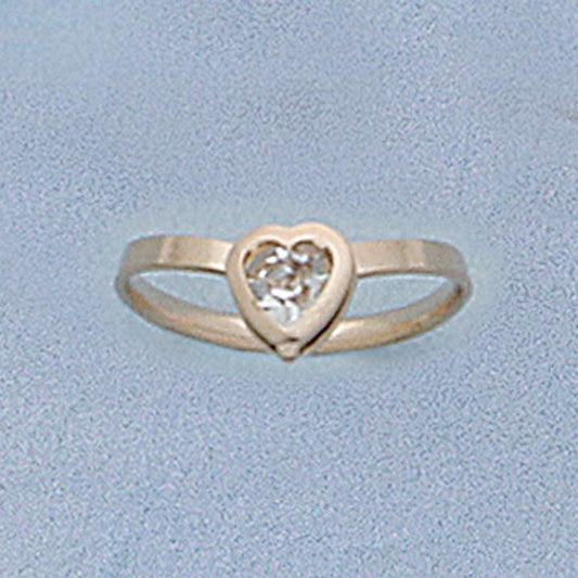 Kids Heart  Ring with Stone