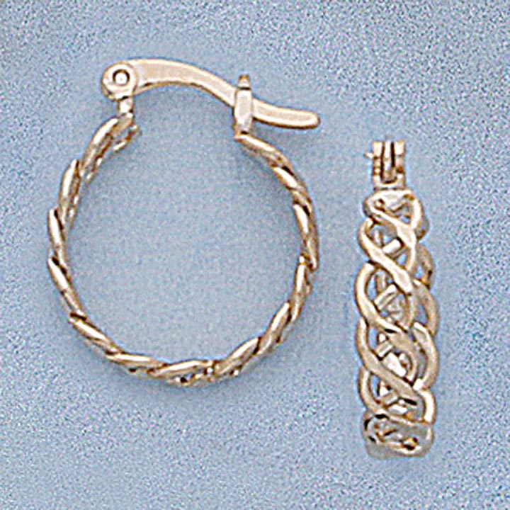 Small Braided 16mm Hoop Earrings