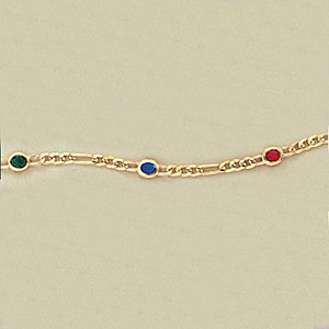 7.5" Mariner Link Black Stone Bracelet - X4000