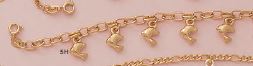 7.5" Dangling Dolphins Bracelet - X4373