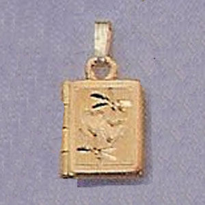 Petite Etched Floral Locket - X5078