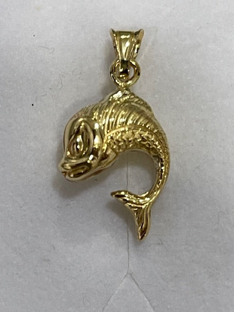Puffed Flying Fish Pendant - X5463