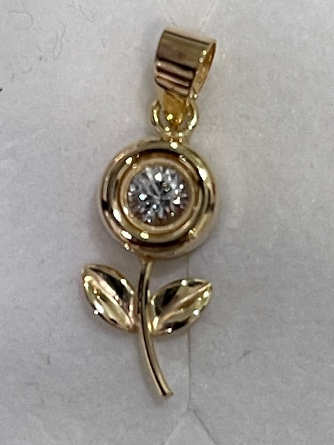 .50 Carat CZ Flower Pendant - X5469