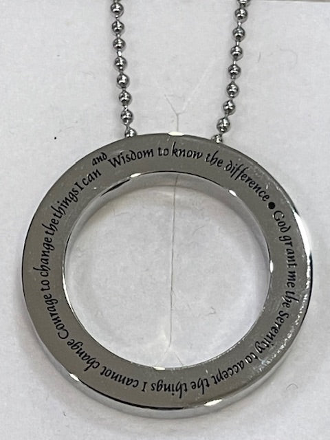 SS Serenity Prayer Necklace Set - X5608