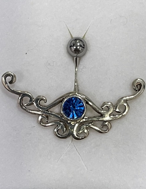 SS Austrian Crystal Belly Button Ring - X5561