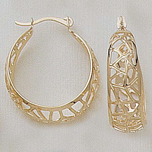 28mm Filigree Hoop Earrings