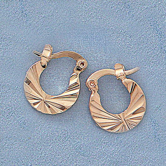 10mm Starburst Hoop Earrings 