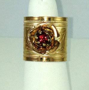 Wide Austrian Crystal Flower Ring - XQ008