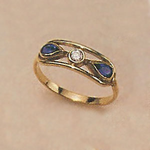 CZ & Pear Amethyst Vintage Ring - XR056