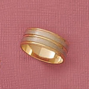 Two-Tone Etched Band Ring - XR556