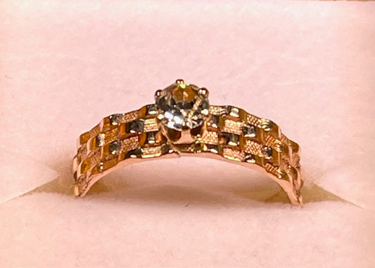 Rolex-look Clear Austrian Crystal Ring - XR162