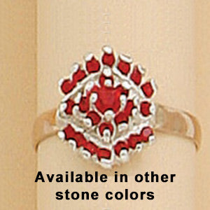 Light Green Two-Tone Cluster Ring - XR016