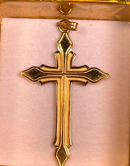 35mm Heavy Elegant Cross Pendant - X5299