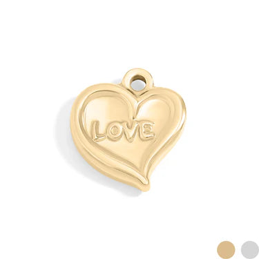 21mm Puffed "Love" Pendant - X5871