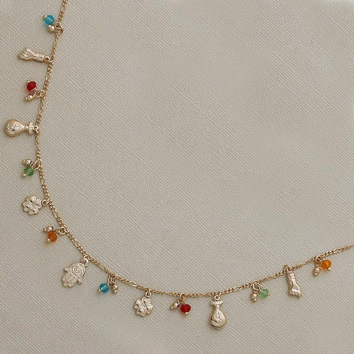 Multi Charm Bracelet or Necklace