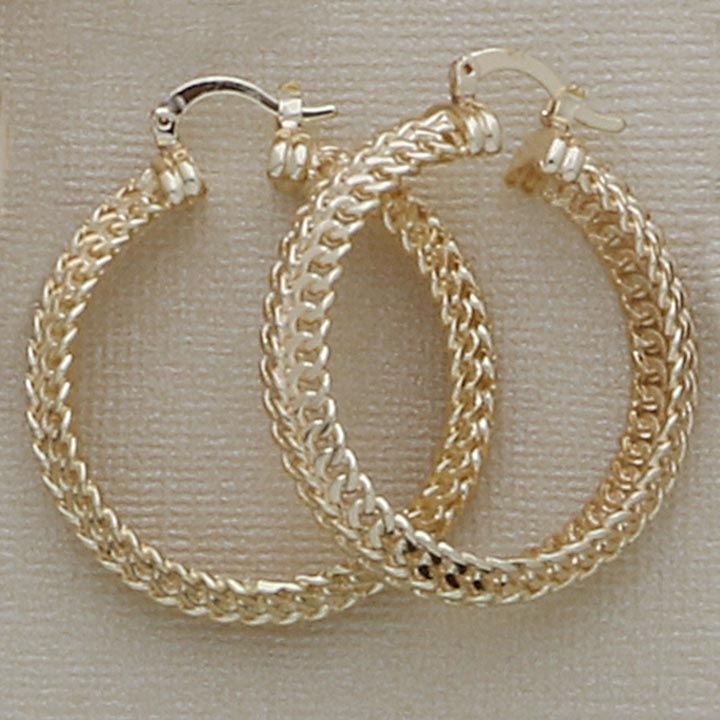 Filigree Round Hoop 38mm Earrings